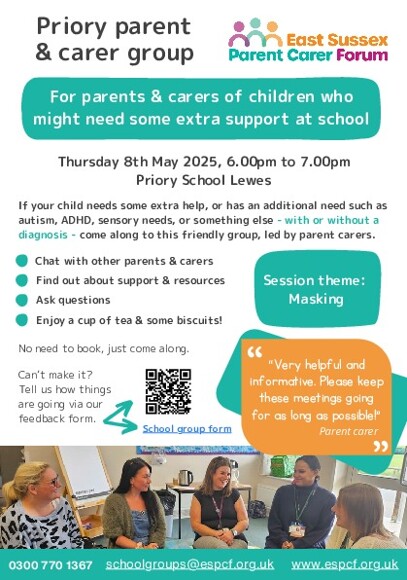 Priory parent group 8 May 2025